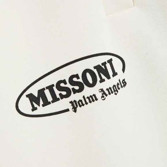 NWT Palm Angels x Missoni Collab Shorts Logo in cream / white